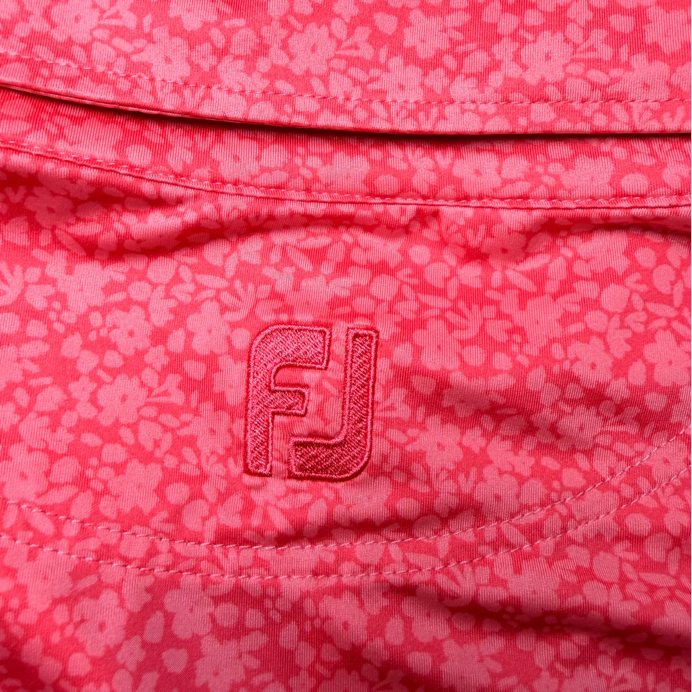 FootJoy Men's Painted Floral Lisle Self Collar Golf Polo ProDry Performance  XL - Picture 7 of 9